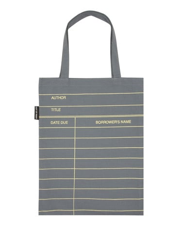Library Card Gray Tote Bag(out Of Print)