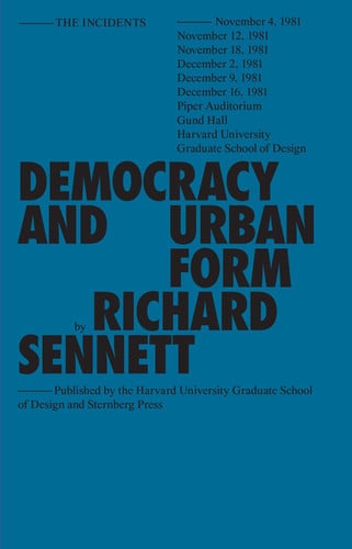Democracy And Urban Form