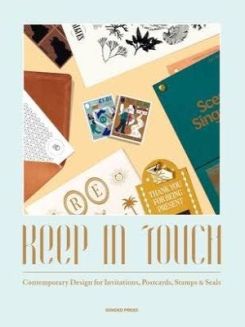 Keep in Touch Contemporary Design for Invitation, Postcards, Stamps & Seals